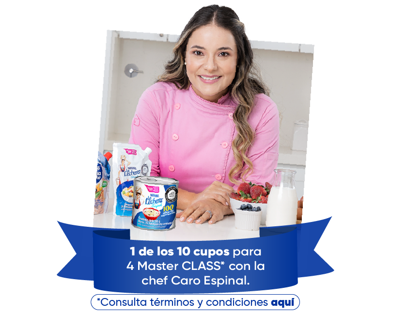 1 de los 10 cupos para 4 Master CLASS* con la chef Caro Espinal.